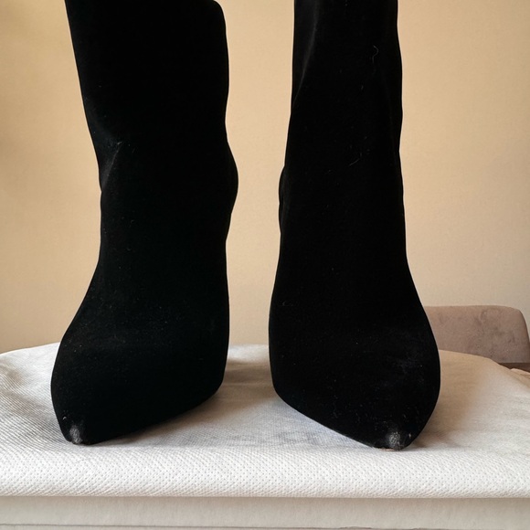 Saint Laurent Velvet Freja Ankle Boots - Picture 6 of 9